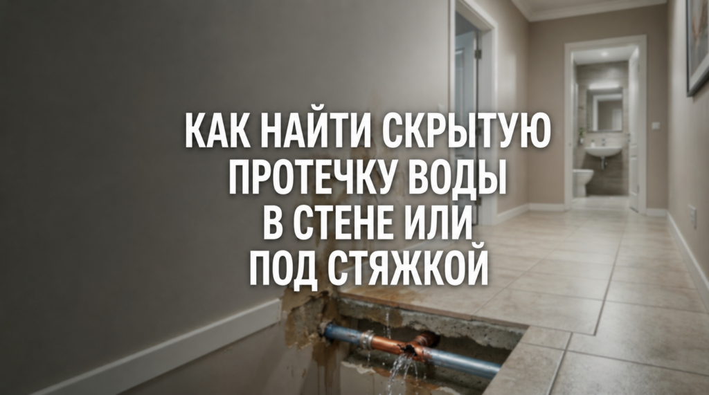 Как найти скрытую протечку воды в стене или под стяжкой