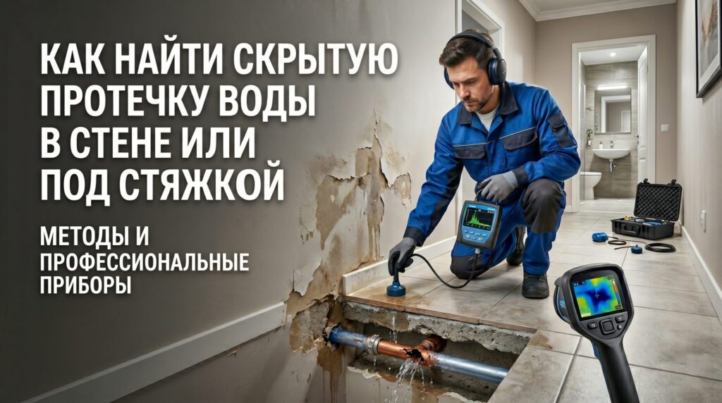 Как найти скрытую протечку воды в стене