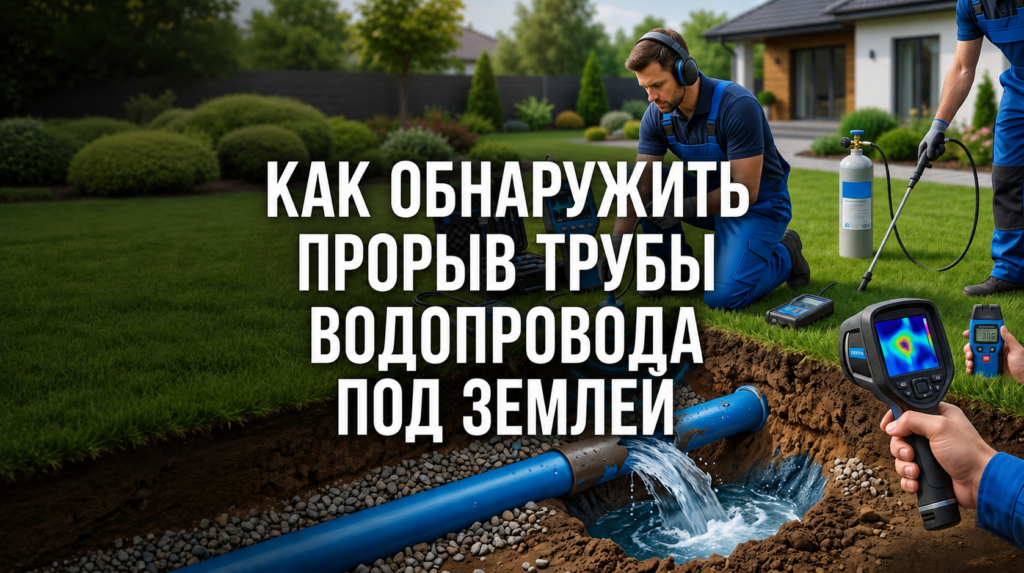 Как обнаружить прорыв трубы водопровода под землей на участке