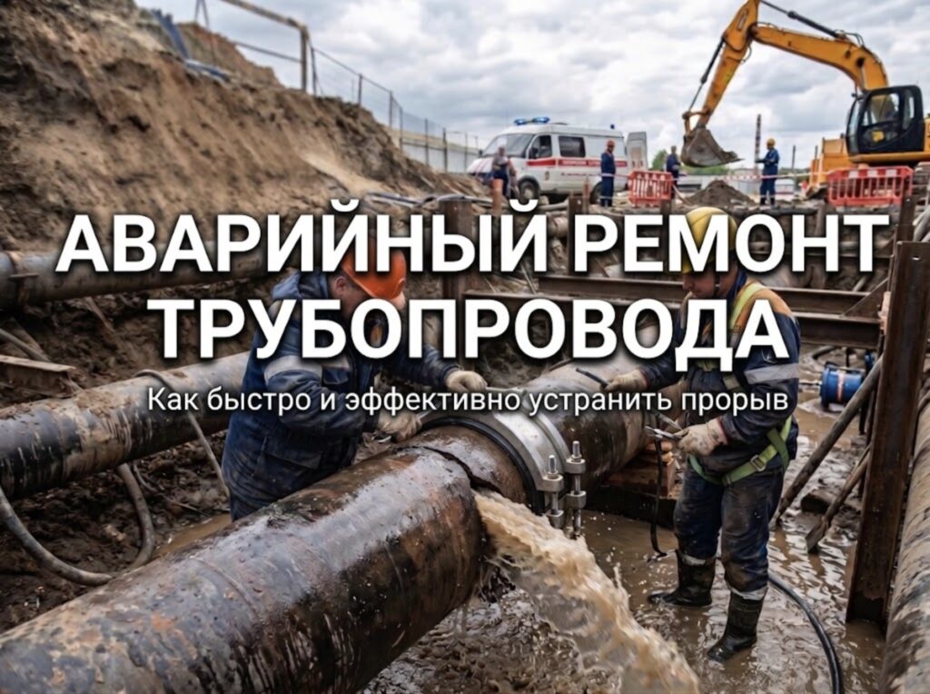 Аварийный ремонт трубопровода: как устранить прорыв