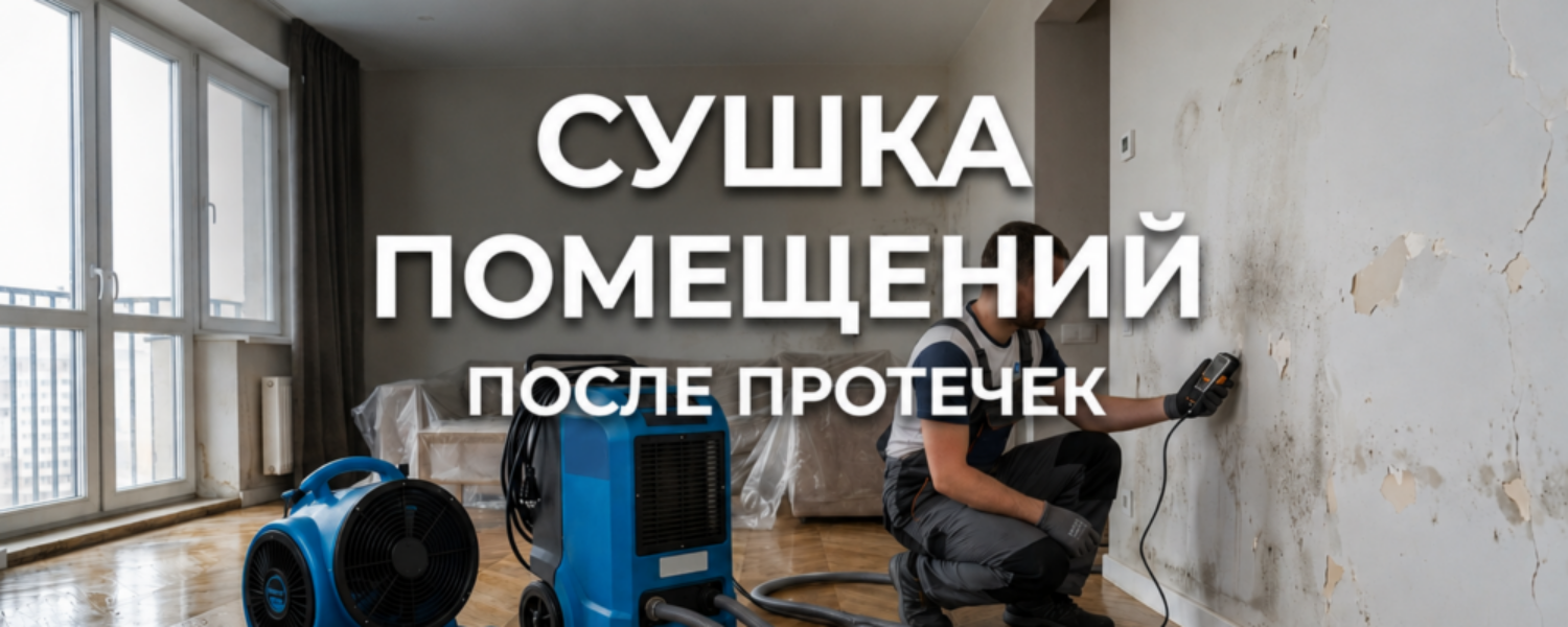 Сушка помещений после протечек