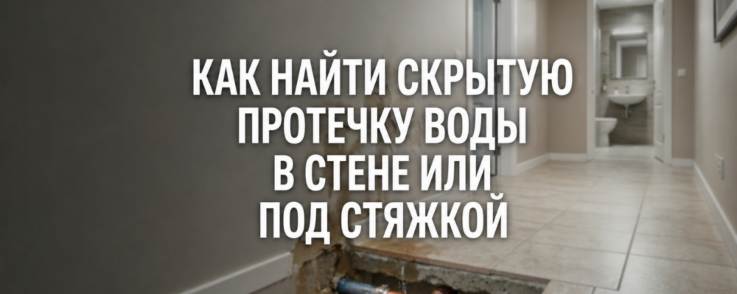 Как найти скрытую протечку воды в стене или под стяжкой