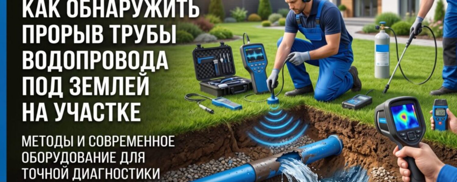 Как обнаружить прорыв трубы водопровода под землей на участке