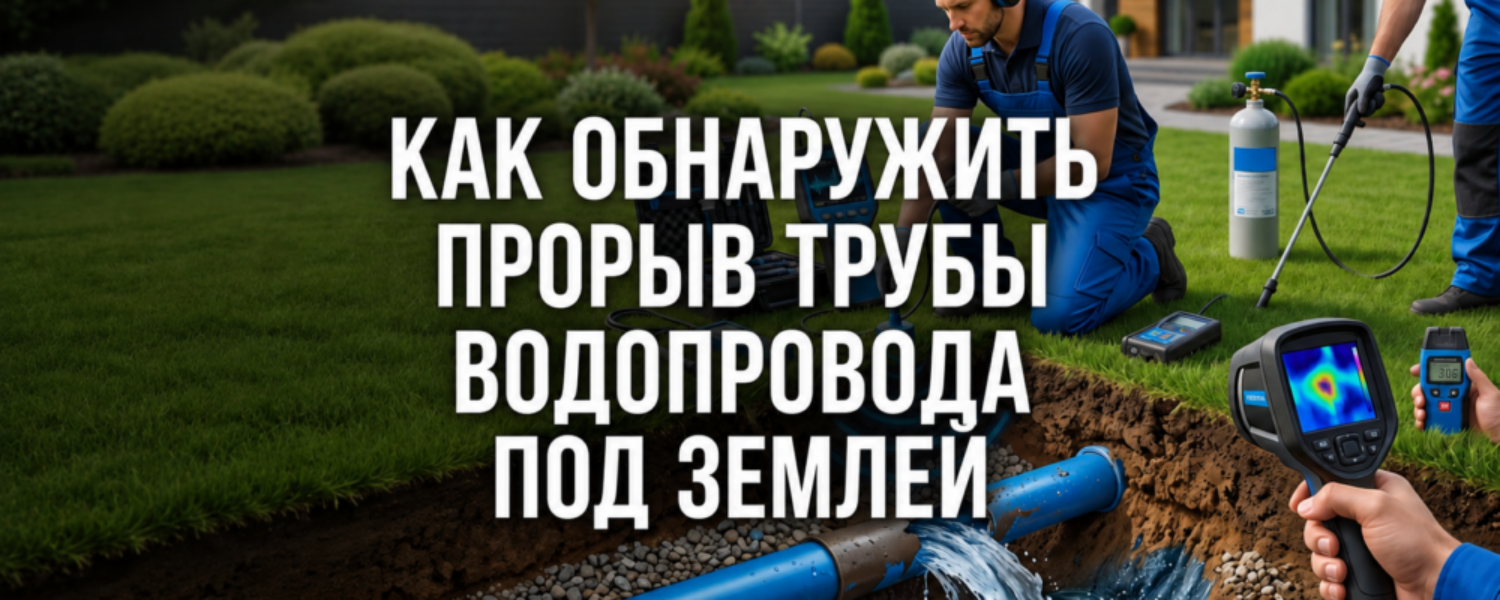 Как обнаружить прорыв трубы водопровода под землей на участке